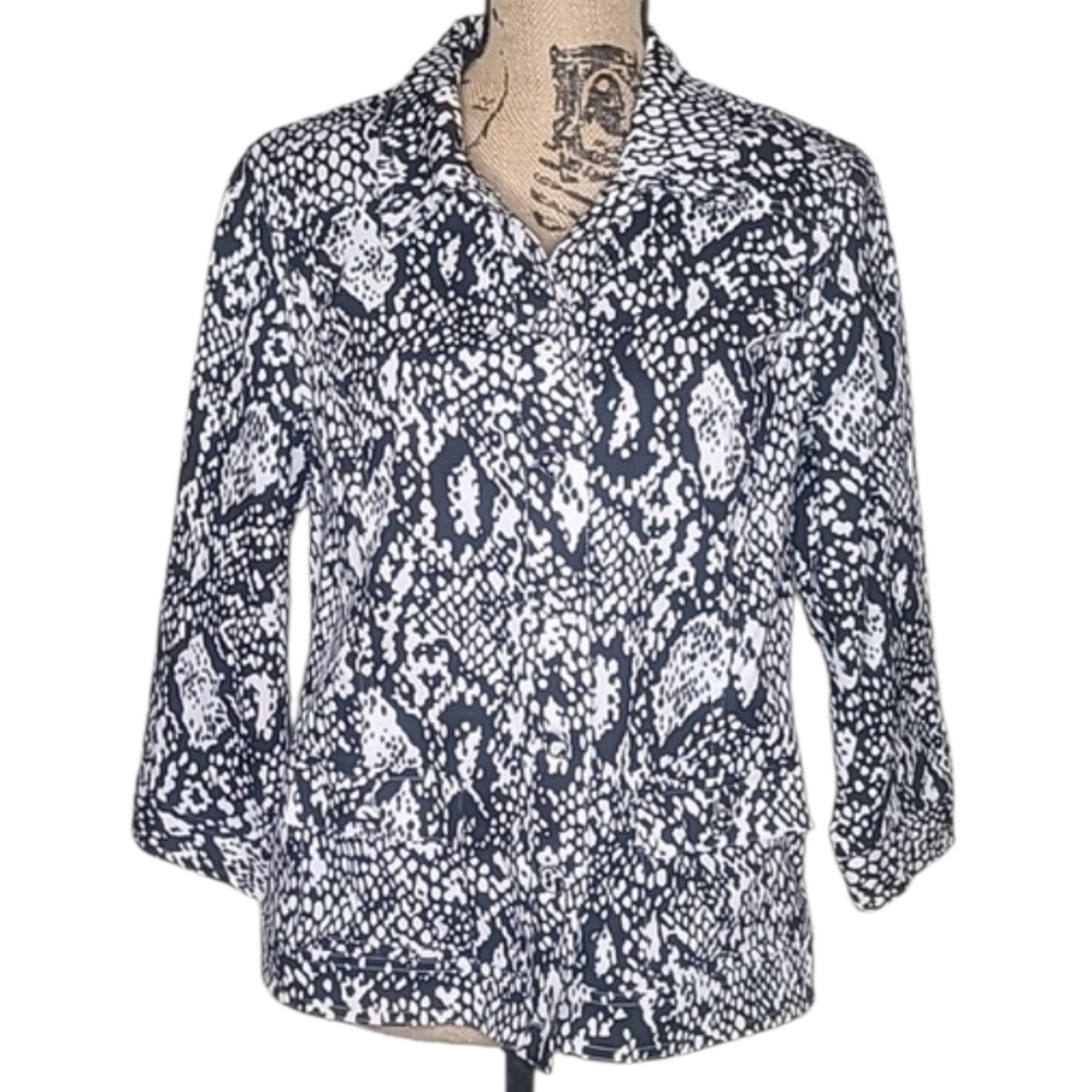 Christopher & Banks Snake Print Jacket